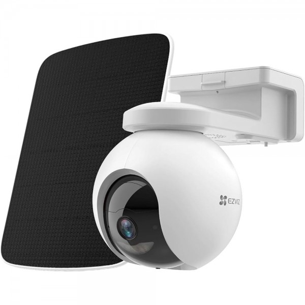 Kit camara con panel solar ezviz cb8 2k type c 360 weatherproof